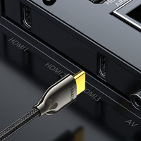 Cable HDMI SAMZHE 8K Versión 2.1 de 3FT/6FT 8K/60Hz 4K/120Hz, Cable Trenzado Delgado y Flexible con Malla de Algodón para Laptop/TV/Monitor/Proyector