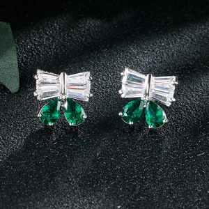 RAKOL EP3034 mariposa Rosa pendientes Cubic Zirconia oreja Stud pendientes lindos joyería de mujer 2025 gran oferta - Product Image 1