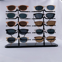MK250321 Nouveau présentoir métallique pour lunettes, capacité 10 paires, support de présentation pour lunettes de soleil et montures optiques