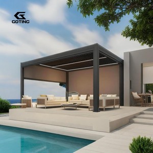 Pérgola Bioclimática Motorizada para Jardín Exterior, Impermeable, con Techo de Aluminio y Persianas Ajustables - Product Image 4