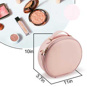 Portable Travel <b>Makeup</b> Bag Case Leather Cosmetic Storage Organizer Bag with Detachable Shoulder Strap Large Beauty <b>Box</b> - Product Image 6