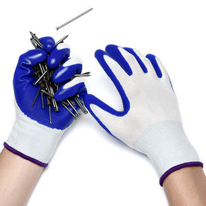 Gants <span class=keywords><strong>de</strong></span> travail 13G en polyester blanc et nitrile gris, équipement <span class=keywords><strong>de</strong></span> protection individuelle, taille S, personnalisable - Product Image 2