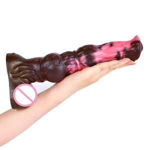<span class=keywords><strong>Consoladores</strong></span> de animales enormes con juguete sexual de silicona de fantasía con ventosa realista Consolador de caballo largo Tapón anal enorme Maduro - Product Image 5