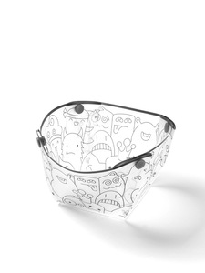 Bolsa de almacenamiento plegable transparente con patrón de dibujos animados, material PP, uso en campamentos al aire libre, para todas las estaciones, 1 unidad - Product Image 1