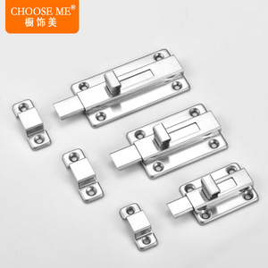 Choose Me Automatic <b>Spring</b> Bolt Lock Plated Stainless Steel Thickened Easy Installation for <b>Door</b> Security - Product Image 1