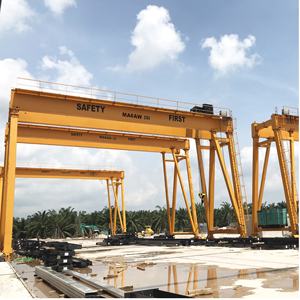 Grúa de radiocontrol de cabina usada de fábrica de cemento de mármol, viga en voladizo, puente de doble viga, grúa de pórtico Goliath, 30 toneladas - Product Image 5