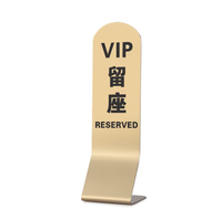 Placa de Número de Mesa de Restaurante en Forma de L de Acero Inoxidable Personalizada con Impresión a Doble Cara y Placa de Advertencia de Reserva