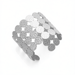 Amy Amy Fashion <b>Cuff</b> <b>Bracelet</b> B1007 <b>Silver</b> Plated Alloy Geometric Trendy Women's Jewelry Gift - Product Image 1