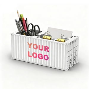 Wholesale Custom Pen Holder with logo Uv Printing Promotional Business Gift Multifunction Container Model Desk Pen Holder