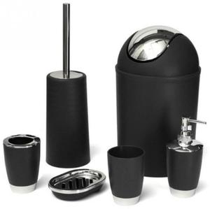 Dispensador de loción, soporte para cepillo de dientes, <span class=keywords><strong>jabonera</strong></span>, vaso, soporte para cepillo de <span class=keywords><strong>baño</strong></span>, accesorios de <span class=keywords><strong>baño</strong></span>, juegos modernos, 6 uds. - Product Image 2