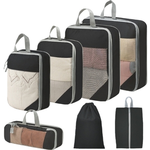 Cubes de rangement extensibles portables 7 pièces avec logo personnalisé pour voyage et organisation de bagages - Product Image 1