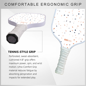 Pala de Pickleball FitSpark Macarons, Aprobada por la USAPA, de Fibra de Carbono, Núcleo de Panal de Abeja de 16 mm, Diseño sin Bordes, Duradera, Ligera, para Entrenamiento - Product Image 2