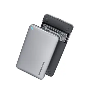 磁盘盒USB C库存外置硬盘厂家批发铝硬盘盒外置2.5英寸Usb SATA 2TB SATA + USB 3.0