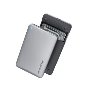 Usine En Gros En Aluminium HDD Caddy Externe 2.5 ''Pouces Disque Cas SATA à USB3.1 5Gbps avec USB C Adaptateur