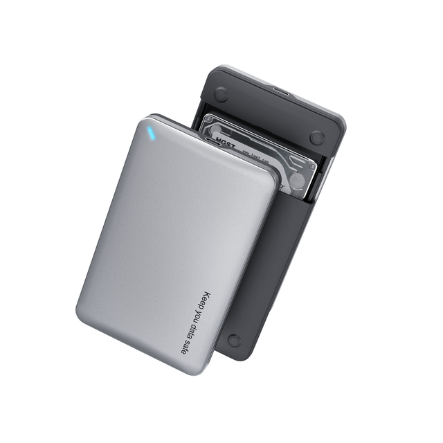Factory Wholesale Disk Case USB C Stock External Hard Drive Aluminum HDD Caddy External 2.5'' Inch Usb SATA 2TB SATA + USB 3.0