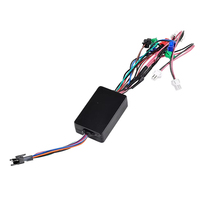 Convertisseur 12V DC avec boîtier en plastique pour trottinettes électriques AUSOM L2/L2 MAX & KUGOO F3 PLUS, lumière LED et contrôleur - Noir