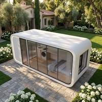 Cabine modulaire en alliage d'aluminium pour hôtel-capsule, maison d'hôtes et hébergement mobile, démontable, pour vente en gros