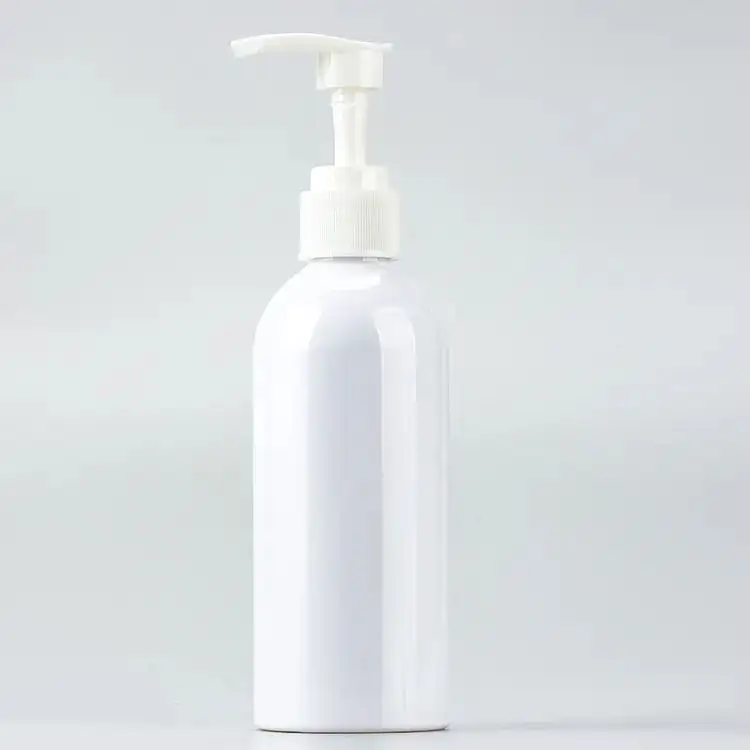 Custom Logo Kleur Lege 200Ml 250Ml 300Ml 500Ml Ronde Witte Plastic Shampoo Fles Met Lotion Pomp