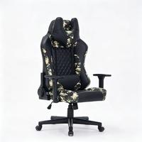 Chaises de jeu de haute qualité, grande taille, avec revêtement en cuir PU camouflage des deux côtés, chaises de bureau pivotantes pour le jeu et chaises de jeu