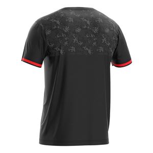 T-shirt de sport personnalisable noir à manches courtes pour l'e-sport, idéal pour les compétitions de jeux vidéo, sublimation, tenue d'équipe, mode ODM - Product Image 4