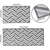 Tapis de cuisine absorbant, résistant à la saleté, lavable en machine, design uni, antidérapant