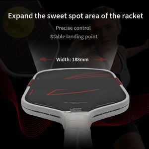 ไม้พายพิคเคิลบอลคาร์บอนไฟเบอร์ Toray T700 หนา 16 มม. พร้อมแกนโฟม EVA พื้นผิวหยาบแบบ Boom Rough Surface ช่วยดูดซับแรงกระแทกอย่างมั่นคง พร้อมพื้นที่ตีขนาดใหญ่พิเศษ - Product Image 5