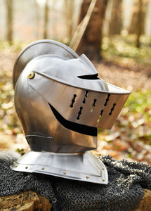 Casco medieval cerrado ca. del siglo VI Armadura de Caballero de Acero 1520, Época Renacentista, Principios del Siglo XVI, Casco Histórico Usable - Product Image 5