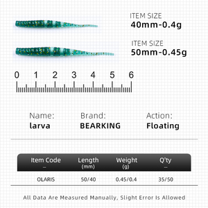 BEARKING Leurres de pêche Polaris officiels Minnow Appâts artificiels <span class=keywords><strong>Predator</strong></span> Tackle Jerkbaits pour brochet et bar 4cm/50pcs 5cm/35pcs - Product Image 5