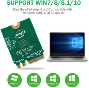 EDUP Mô-đun WiFi 802.11ac Băng Tần Kép Thẻ WiFi BT4.2 M.2 1200Mbps Wireless-AC 7265NGW Cho Máy Tính Xách Tay/Máy Tính Xách Tay - Product Image 4