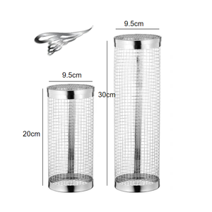 Kit de rôtissoire rôtissoire en acier inoxydable rôtissoire à tambour séchée cuisson grains de café écrou panier pour four barbecue gril cage - Product Image 1