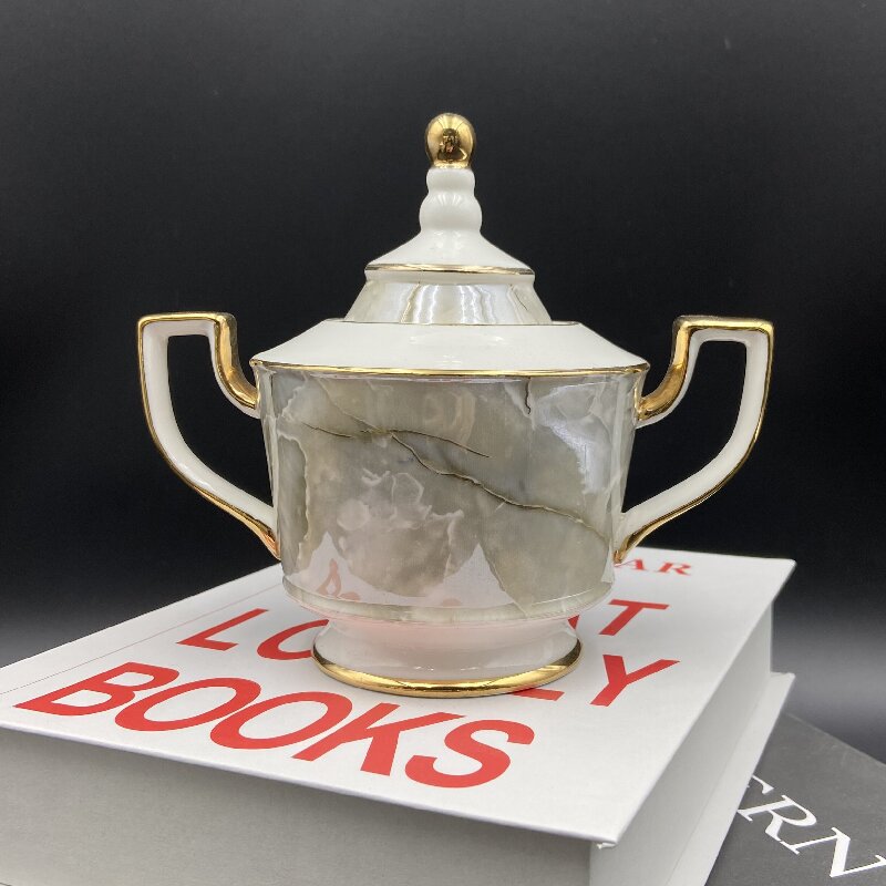 YBK Tech Théière en porcelaine anglaise avec théière en céramique Motif
