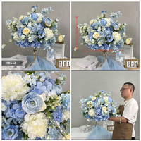 Arrangement de fleurs artificielles DKB 60cm 70cm 80cm 90cm, centre de table de mariage, fleurs en soie blanches, boule de fleurs artificielles