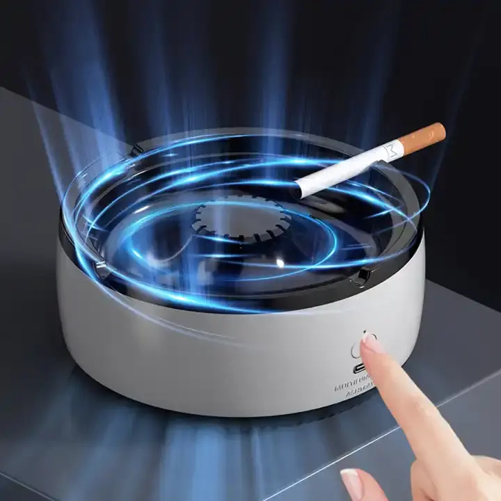 Fashion USB Intelligent Modern Smokeless Ashtray Air Purifier Car Room Smart Electronic Cigarette Ashtrays Ring Aromatherapy
