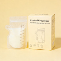 Sacs de conservation du lait maternel personnalisés, de qualité alimentaire, 100 % sans BPA, portables, congelables, pochettes verticales avec fermeture éclair et bec verseur facile
