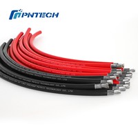 Kabel PV Pntech PV1-F Bersertifikasi TUV 1m 1x6mm² Berkualitas Tinggi Dapat Disesuaikan Warna Hitam dan Merah untuk Inverter Tenaga Surya