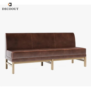 Mobília personalizada do projeto Banqueta couro do restaurante Quadro madeira Assento da cabine do restaurante - Product Image 1