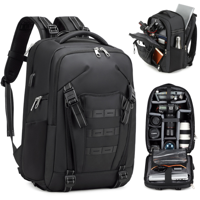 Waterproof DSLR Backpack Large Capacity Camera Backpack Bag for DSLR Drone Professional Photography All in One Laptop Backpack