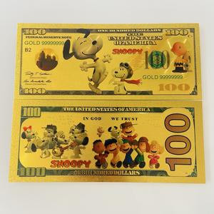 ธนบัตรทองคำเปลวลายการ์ตูนสนูปปี้ อนิเมะอเมริกันขายดีรุ่นใหม่ ของสะสมตกแต่งบ้าน ของขวัญ - Product Image 6