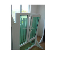 Ventanas de PVC insonorizadas Inclinación y giro Perfiles de UPVC alemanes Ventana abatible Ventana de vidrio UPVC Inclinación y giro Ventana clásica