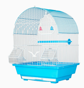 <span class=keywords><strong>Cage</strong></span> à oiseaux de luxe de grande taille en acier inoxydable blanc de qualité supérieure, pliable, à double étage, avec roues, pour une utilisation en extérieur en toutes saisons - Product Image 1