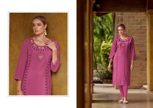 Meilleur prix de gros 2025 Kurti formel Artriddh Nx Melody Surat réversible pour femmes avec broderie, vêtements indiens/pakistanais - Product Image 2