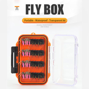 Custom plastic double-sided waterproof foam flying lure fishing tackle box