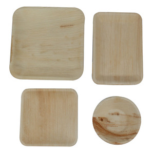 Platos Desechables Compostables Ecológicos de Hoja de <span class=keywords><strong>Palma</strong></span> para Bodas, Fiestas y Campamentos - Product Image 6