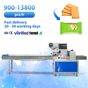 Automatic PLC Control Horizontal Pillow Packing <b>Machine</b> for Soap Cookies Cakes Food & Daily Products Seal Packaging - Product Image 1