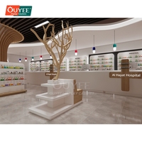 Comptoir de présentation autoportant durable pour magasin de produits de santé, centre commercial, pharmacie