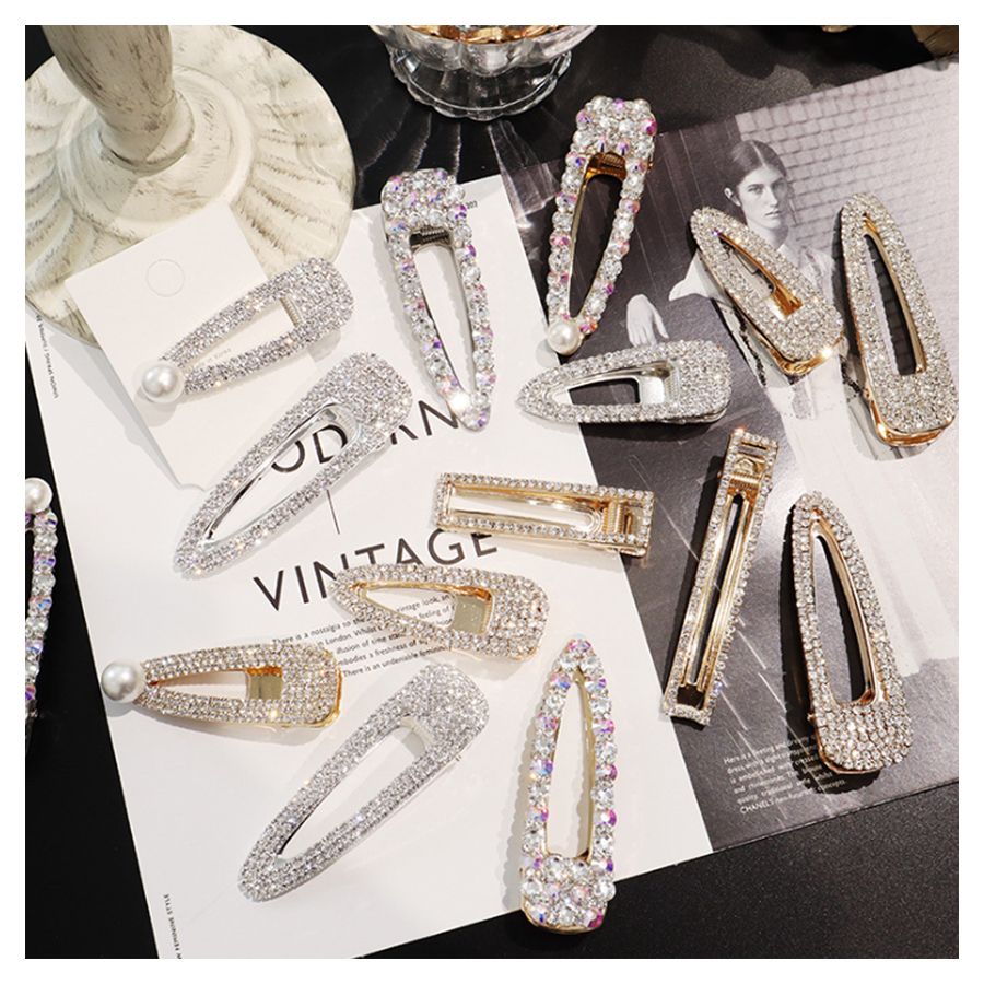 Новейший дизайн, роскошные заколки для волос с искусственным жемчугом, круглая форма, квадратная форма, треугольная форма, звезда, жемчужные Заколки Для Волос