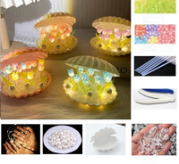 Lampe LED 3D en forme de tulipe à simuler soi-même, lumière miroir, lampe de chevet, lampe de bureau, fleur, ambiance romantique pour la décoration de la maison