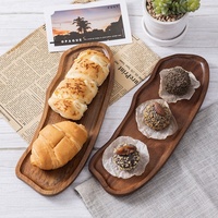 Plateau en bois en forme de nuage, en bois d'acacia, multifonctionnel, pour servir le thé et les gâteaux, idéal pour les collations
