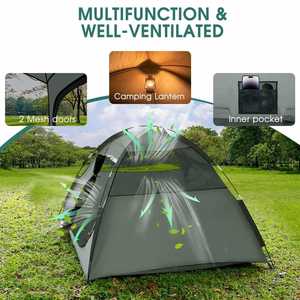 Outdoor Oxford Camping <b>Tent</b> Folding Beach Multi-Person <b>Large</b> Space Rainproof Sunscreen Double-Layer Breathable Storage - Product Image 3