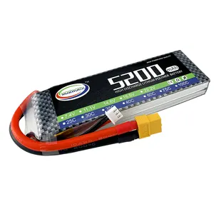 11.1V 5200MAh Lipo Pin Đối Với RC Car Thuyền Quadcopter Điều Khiển Từ Xa Đồ Chơi Phụ Tùng 3S 4S 5S 6S Pin Có Thể Sạc Lại T XT60 Cắm